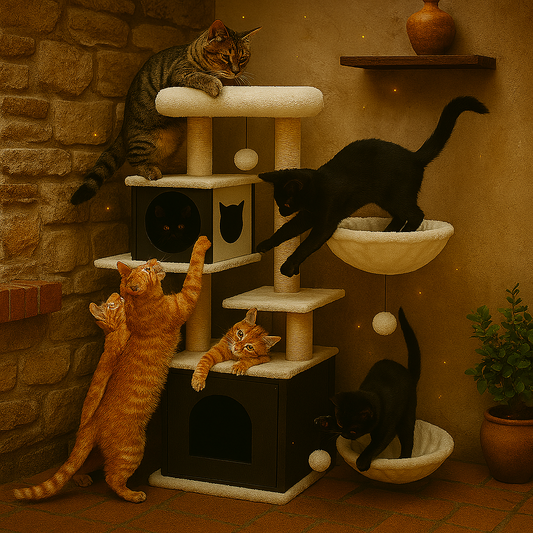 Arbre pour Chat | avec Maisonnette et Hamac