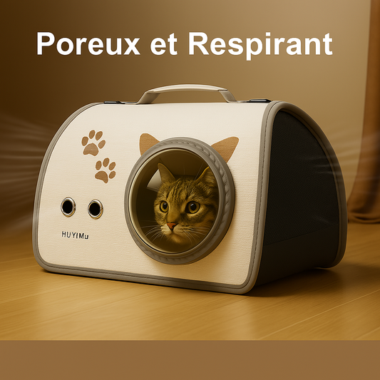 Sac de transport pour chat à hublot  Respirant léger et stylé