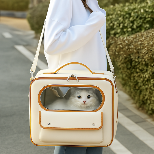 Sac de Transport Pour Chat : Sécurité-  Respiration et Style